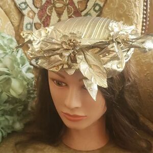 VNTG Whittall & Shon Metallic Gold Hat